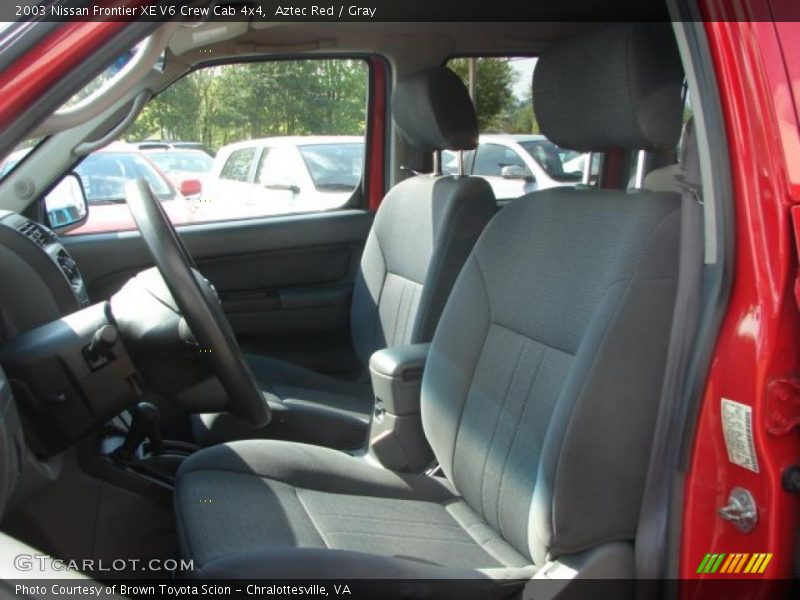 Aztec Red / Gray 2003 Nissan Frontier XE V6 Crew Cab 4x4