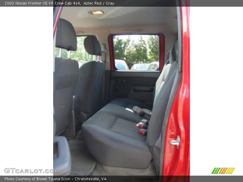 Aztec Red / Gray 2003 Nissan Frontier XE V6 Crew Cab 4x4