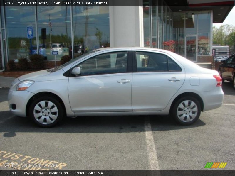 Silver Streak Mica / Dark Charcoal 2007 Toyota Yaris Sedan