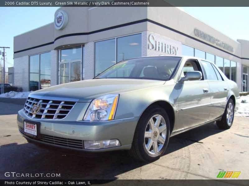 Green Silk Metallic / Very Dark Cashmere/Cashmere 2006 Cadillac DTS Luxury