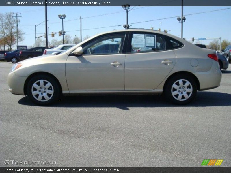 Laguna Sand Metallic / Beige 2008 Hyundai Elantra GLS Sedan