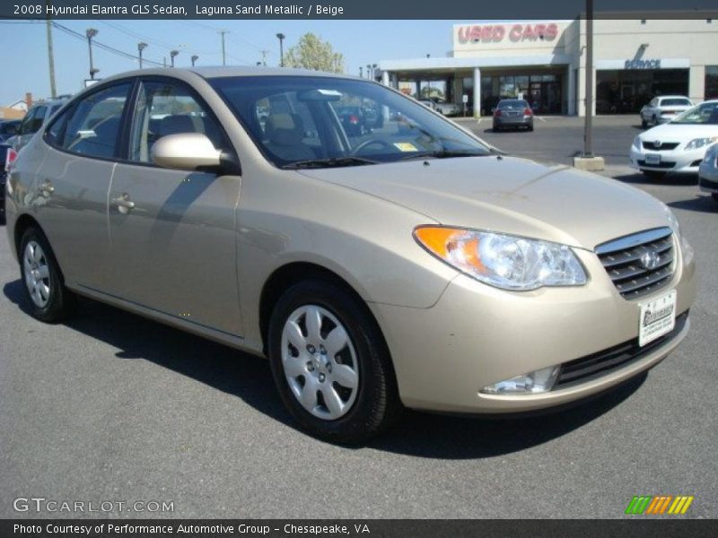 Laguna Sand Metallic / Beige 2008 Hyundai Elantra GLS Sedan