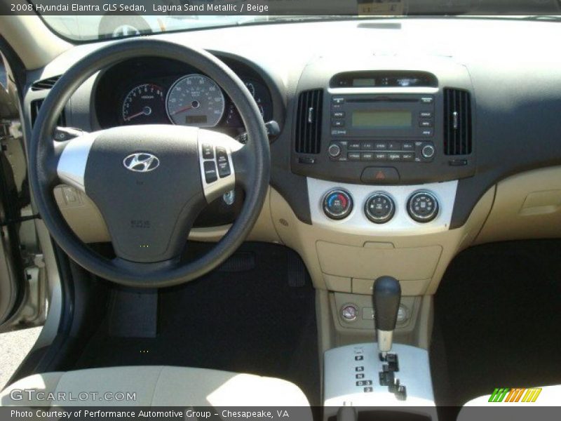 Laguna Sand Metallic / Beige 2008 Hyundai Elantra GLS Sedan