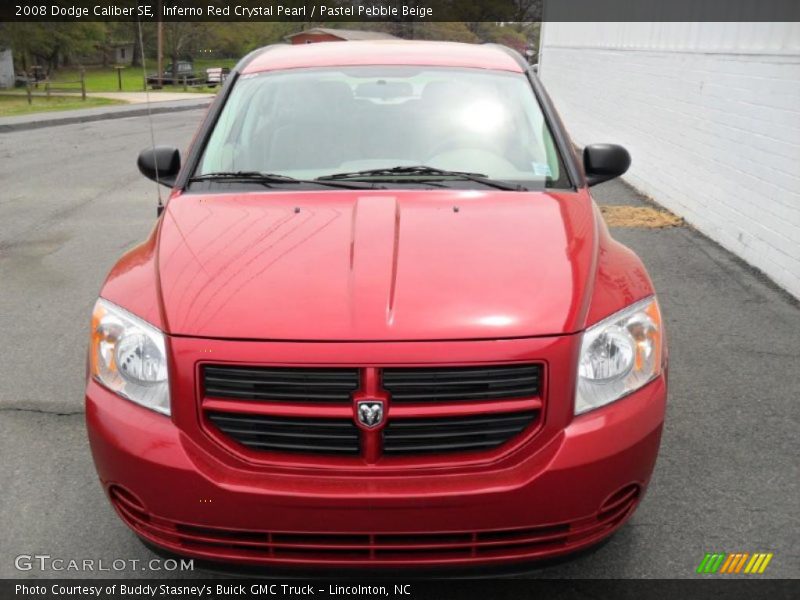 Inferno Red Crystal Pearl / Pastel Pebble Beige 2008 Dodge Caliber SE
