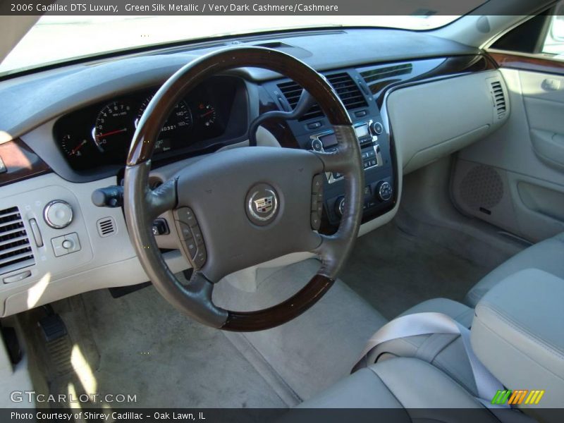 Green Silk Metallic / Very Dark Cashmere/Cashmere 2006 Cadillac DTS Luxury