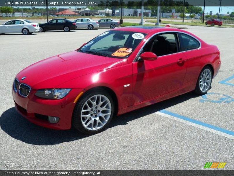 Crimson Red / Black 2007 BMW 3 Series 328i Coupe