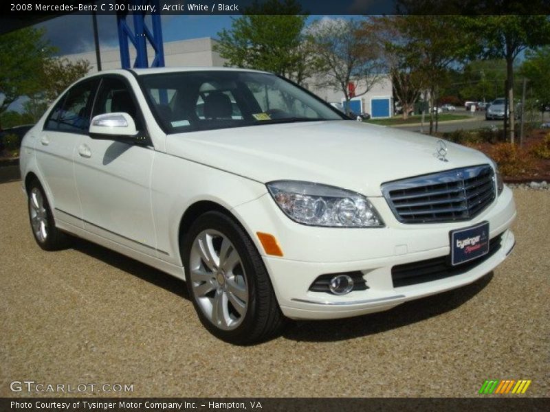 Arctic White / Black 2008 Mercedes-Benz C 300 Luxury