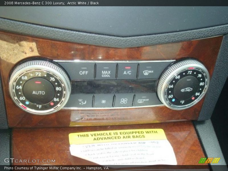 Arctic White / Black 2008 Mercedes-Benz C 300 Luxury