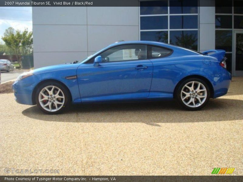 Vivid Blue / Black/Red 2007 Hyundai Tiburon SE