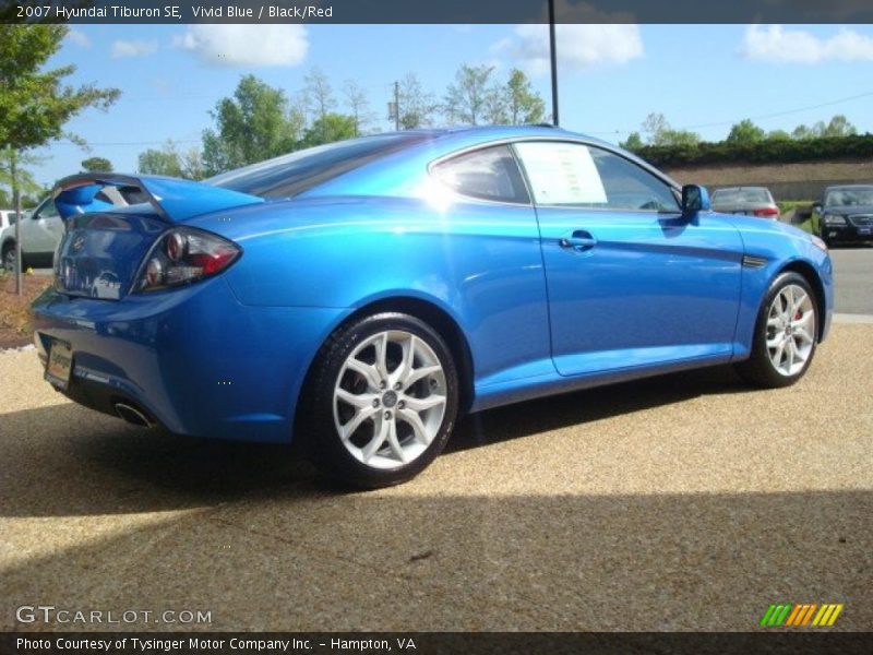 Vivid Blue / Black/Red 2007 Hyundai Tiburon SE