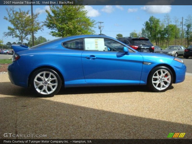 Vivid Blue / Black/Red 2007 Hyundai Tiburon SE
