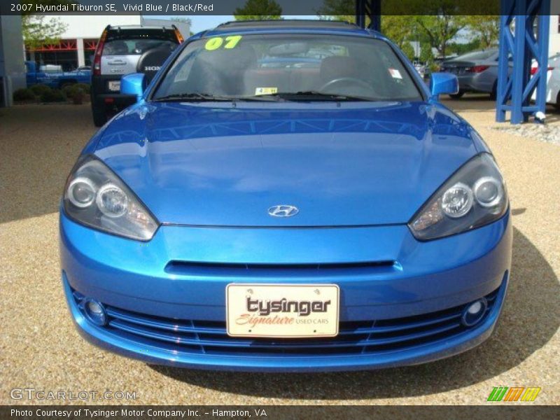 Vivid Blue / Black/Red 2007 Hyundai Tiburon SE