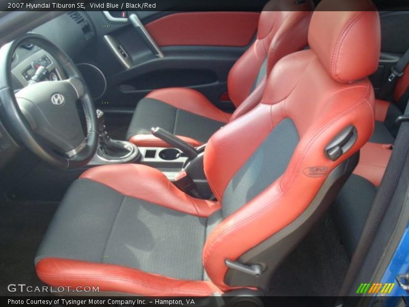 Vivid Blue / Black/Red 2007 Hyundai Tiburon SE