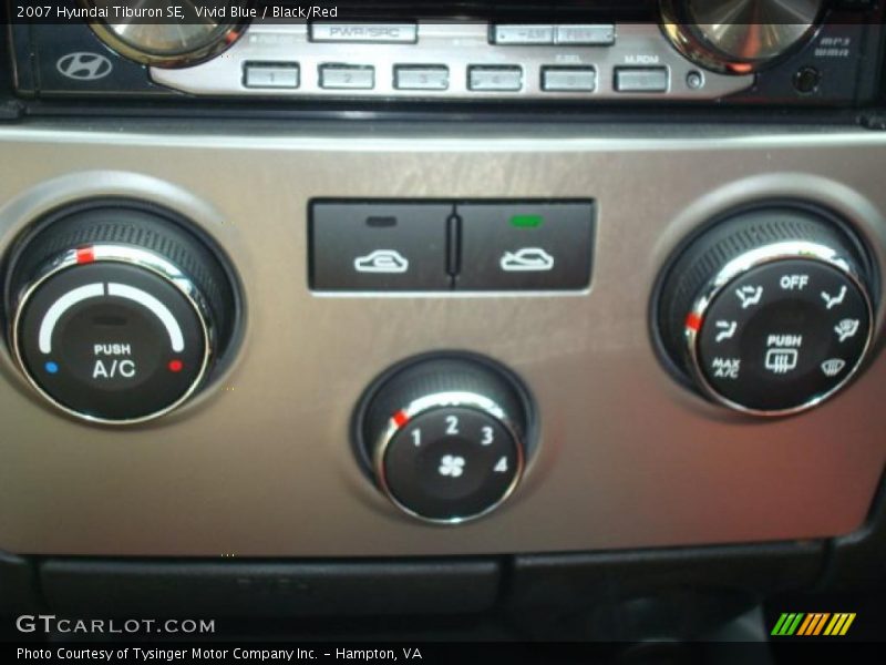 Vivid Blue / Black/Red 2007 Hyundai Tiburon SE