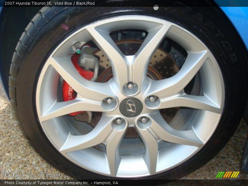 Vivid Blue / Black/Red 2007 Hyundai Tiburon SE