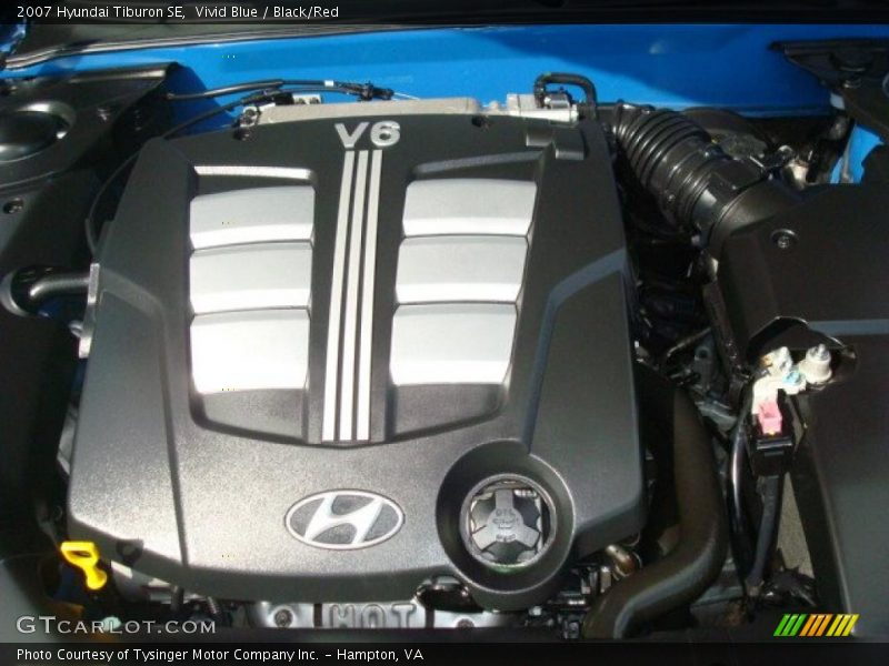Vivid Blue / Black/Red 2007 Hyundai Tiburon SE