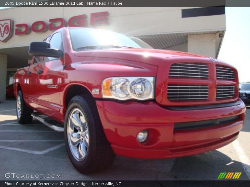 Flame Red / Taupe 2005 Dodge Ram 1500 Laramie Quad Cab