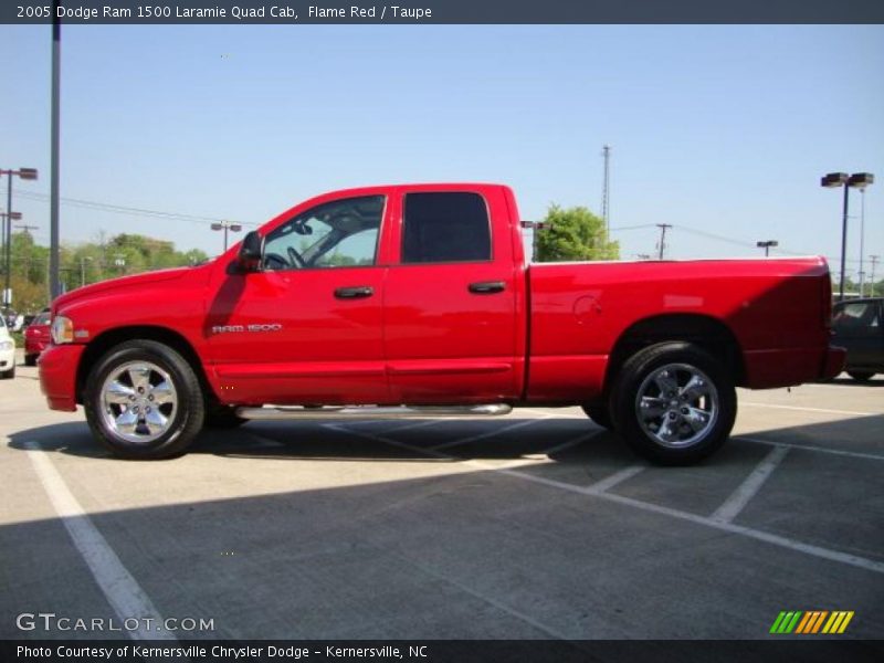Flame Red / Taupe 2005 Dodge Ram 1500 Laramie Quad Cab