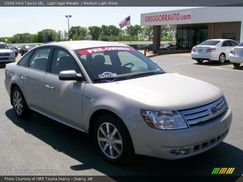Light Sage Metallic / Medium Light Stone 2008 Ford Taurus SEL