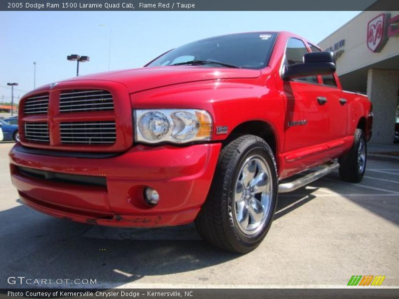 Flame Red / Taupe 2005 Dodge Ram 1500 Laramie Quad Cab