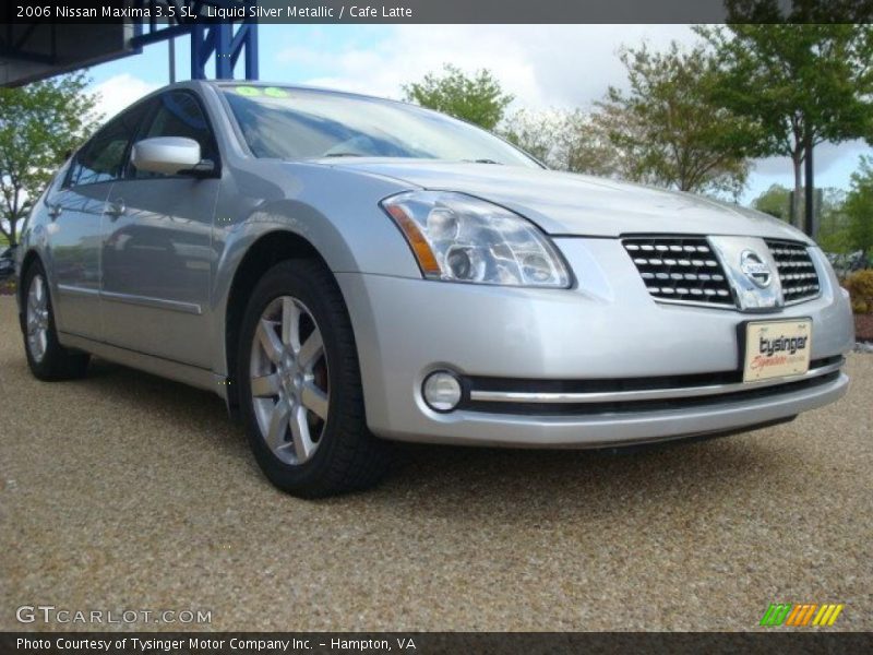 Liquid Silver Metallic / Cafe Latte 2006 Nissan Maxima 3.5 SL