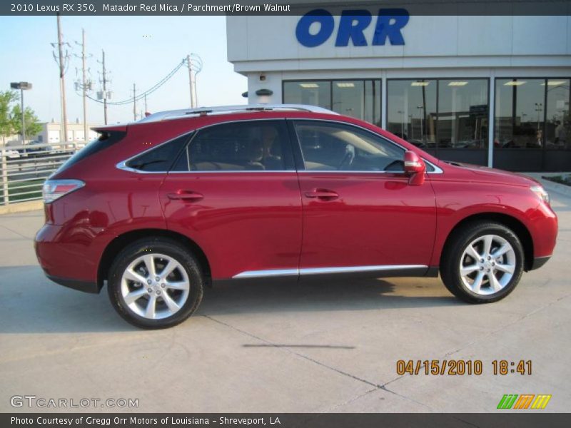 Matador Red Mica / Parchment/Brown Walnut 2010 Lexus RX 350