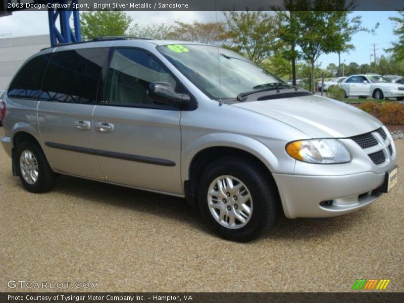 Bright Silver Metallic / Sandstone 2003 Dodge Caravan Sport