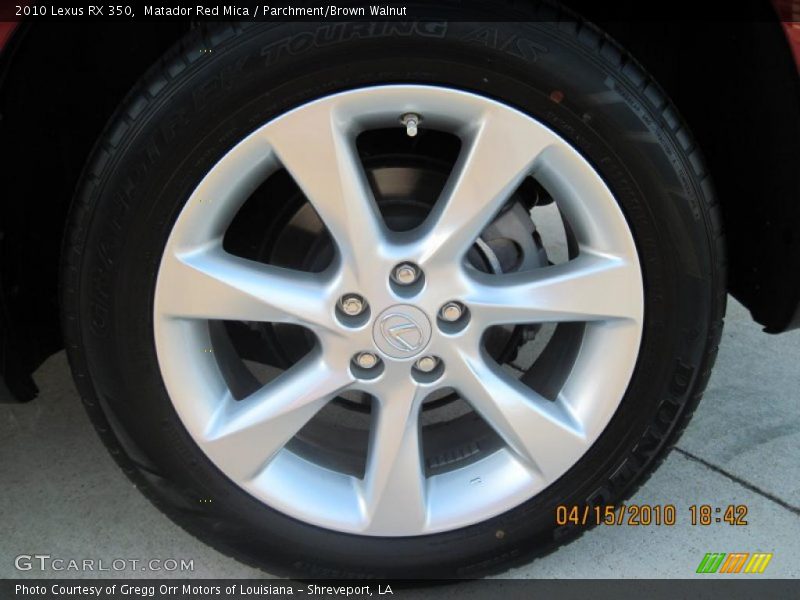 Matador Red Mica / Parchment/Brown Walnut 2010 Lexus RX 350