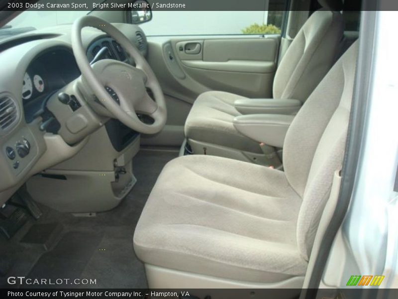 Bright Silver Metallic / Sandstone 2003 Dodge Caravan Sport