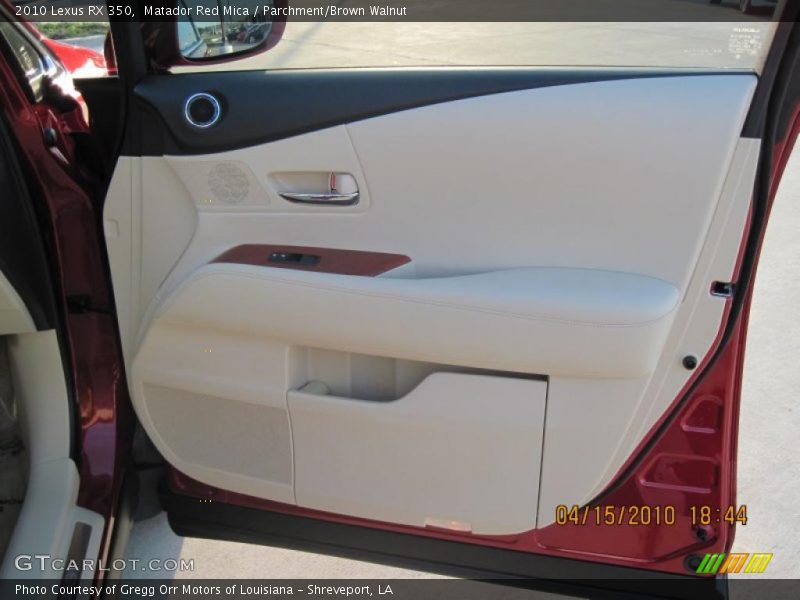 Matador Red Mica / Parchment/Brown Walnut 2010 Lexus RX 350