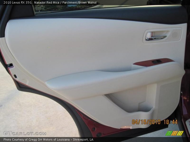 Matador Red Mica / Parchment/Brown Walnut 2010 Lexus RX 350