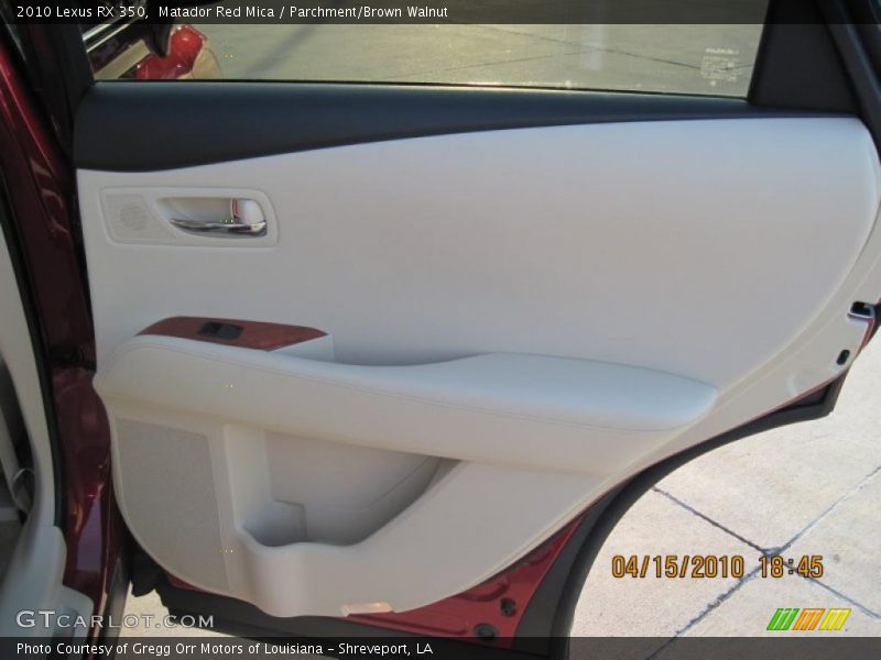 Matador Red Mica / Parchment/Brown Walnut 2010 Lexus RX 350