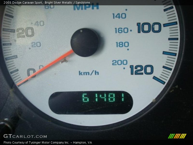 Bright Silver Metallic / Sandstone 2003 Dodge Caravan Sport