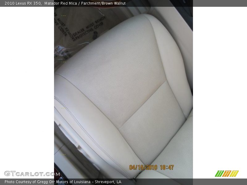 Matador Red Mica / Parchment/Brown Walnut 2010 Lexus RX 350