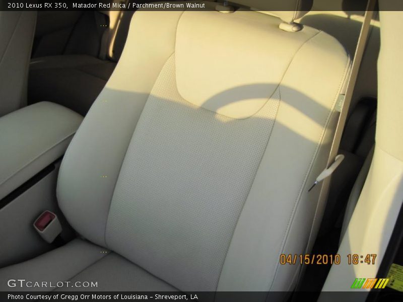 Matador Red Mica / Parchment/Brown Walnut 2010 Lexus RX 350