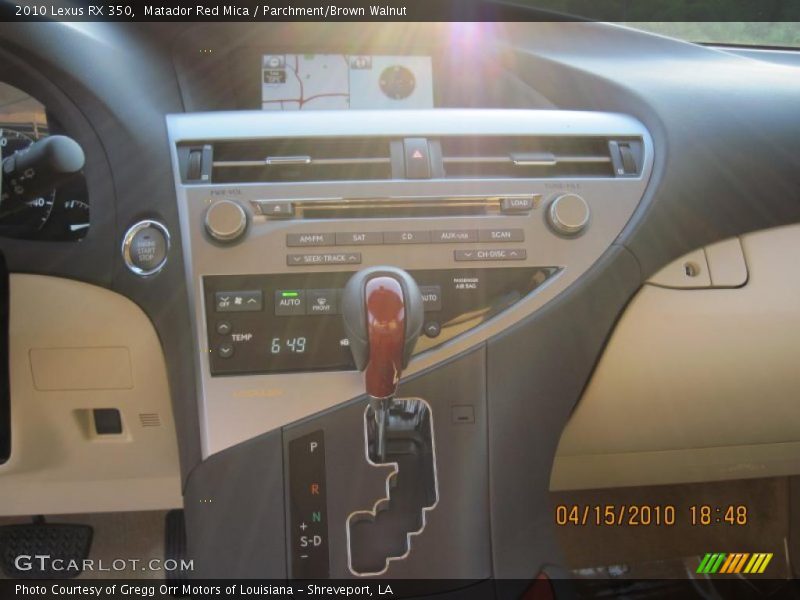 Matador Red Mica / Parchment/Brown Walnut 2010 Lexus RX 350