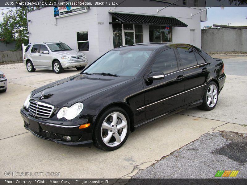 Black / Black 2005 Mercedes-Benz C 230 Kompressor Sedan