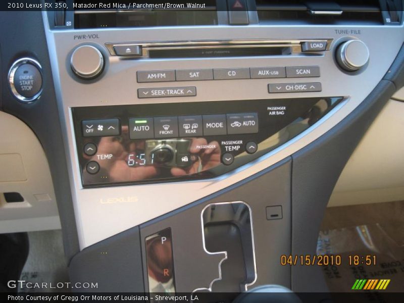 Matador Red Mica / Parchment/Brown Walnut 2010 Lexus RX 350
