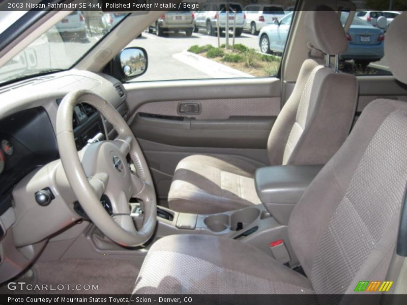 Polished Pewter Metallic / Beige 2003 Nissan Pathfinder SE 4x4