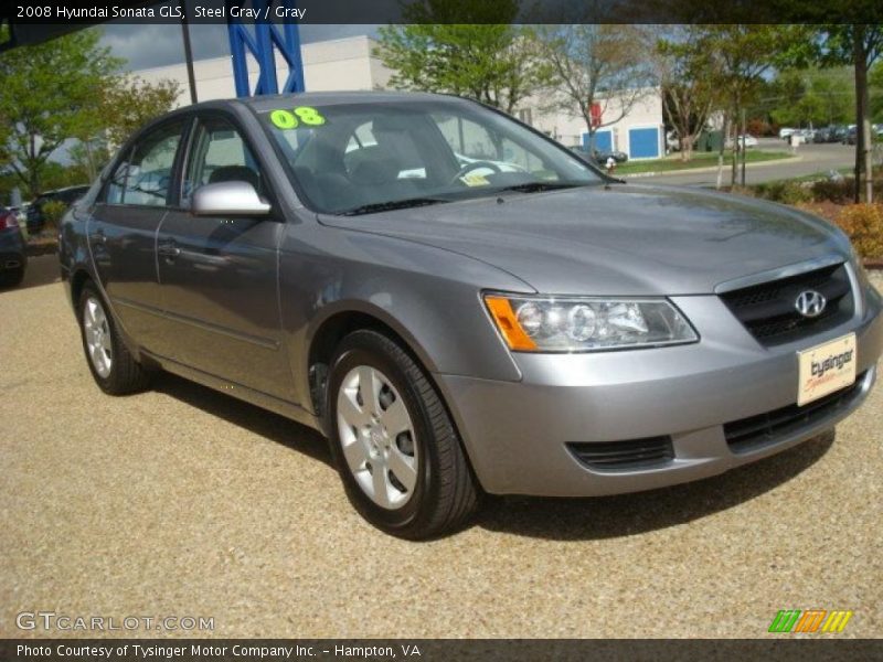 Steel Gray / Gray 2008 Hyundai Sonata GLS
