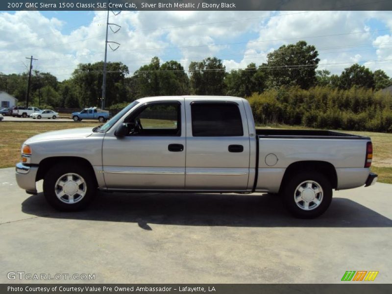 Silver Birch Metallic / Ebony Black 2007 GMC Sierra 1500 Classic SLE Crew Cab