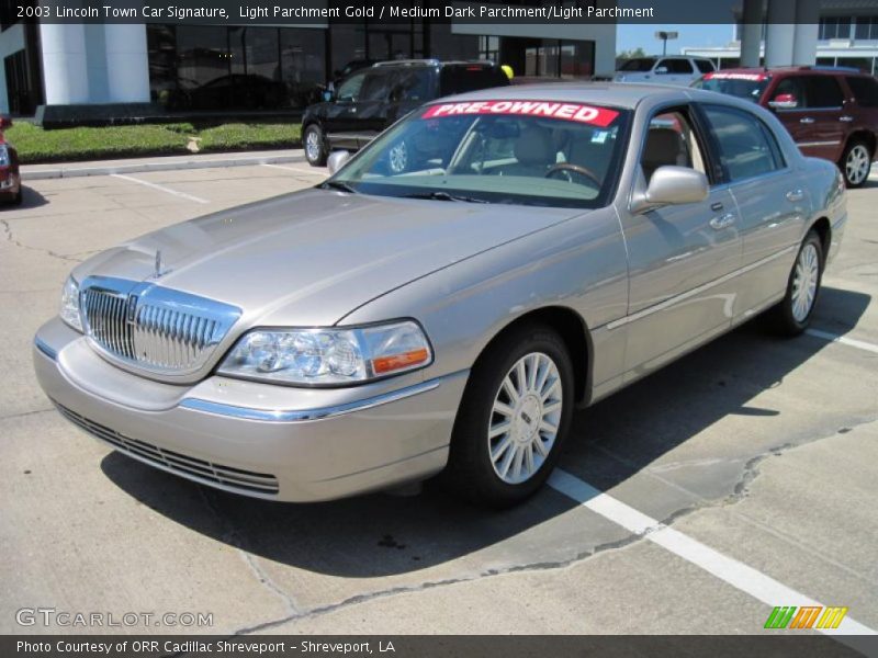 Light Parchment Gold / Medium Dark Parchment/Light Parchment 2003 Lincoln Town Car Signature