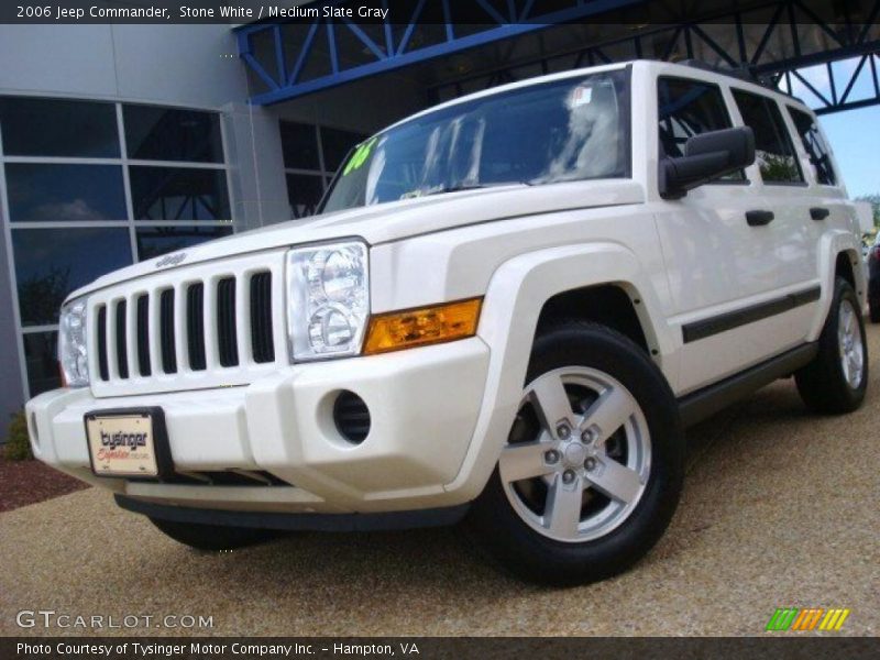 Stone White / Medium Slate Gray 2006 Jeep Commander