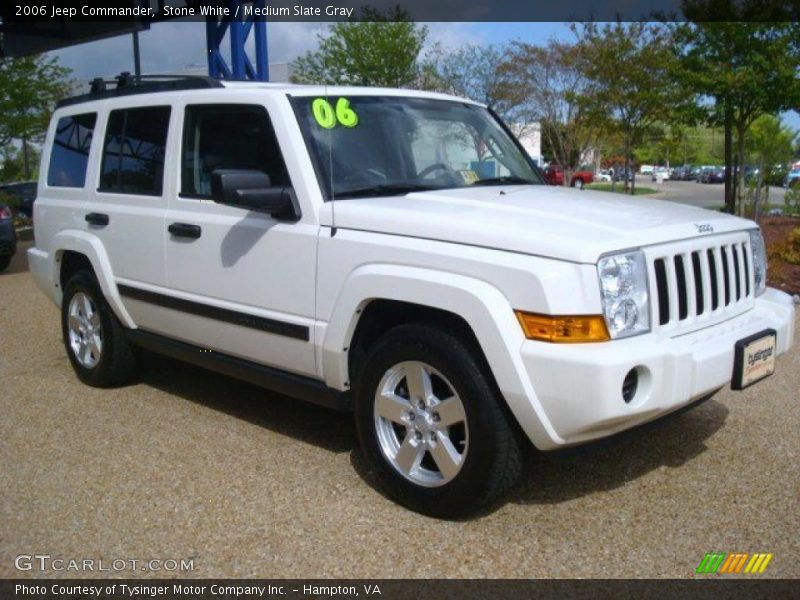Stone White / Medium Slate Gray 2006 Jeep Commander