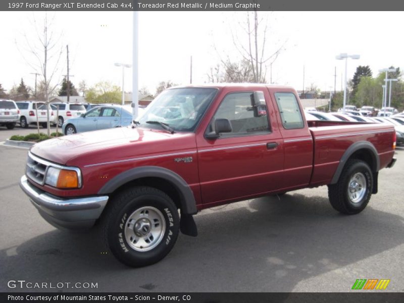 Toreador Red Metallic / Medium Graphite 1997 Ford Ranger XLT Extended Cab 4x4