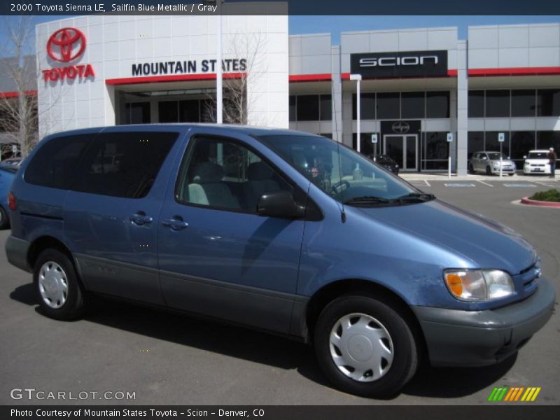 Sailfin Blue Metallic / Gray 2000 Toyota Sienna LE