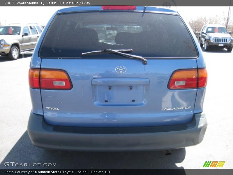 Sailfin Blue Metallic / Gray 2000 Toyota Sienna LE