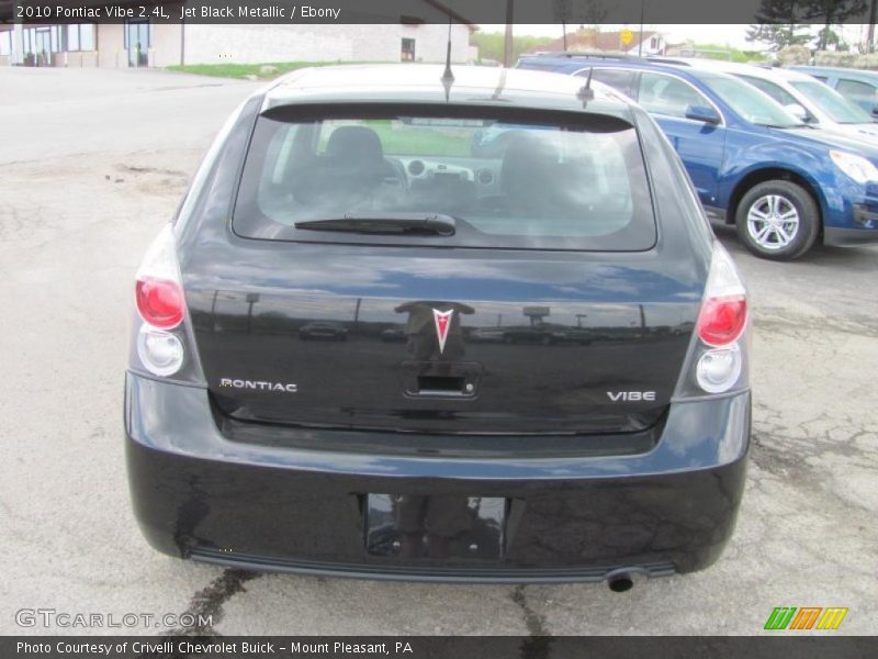 Jet Black Metallic / Ebony 2010 Pontiac Vibe 2.4L