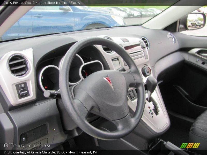 Jet Black Metallic / Ebony 2010 Pontiac Vibe 2.4L