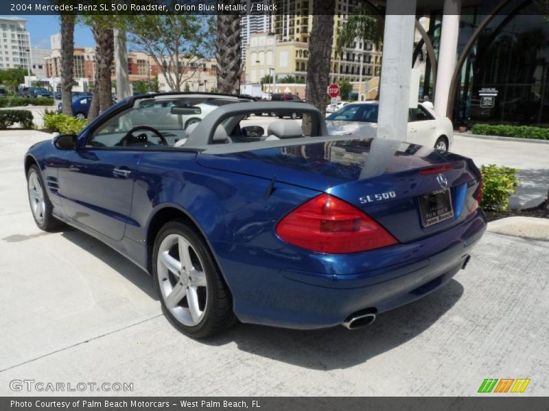 Orion Blue Metallic / Black 2004 Mercedes-Benz SL 500 Roadster